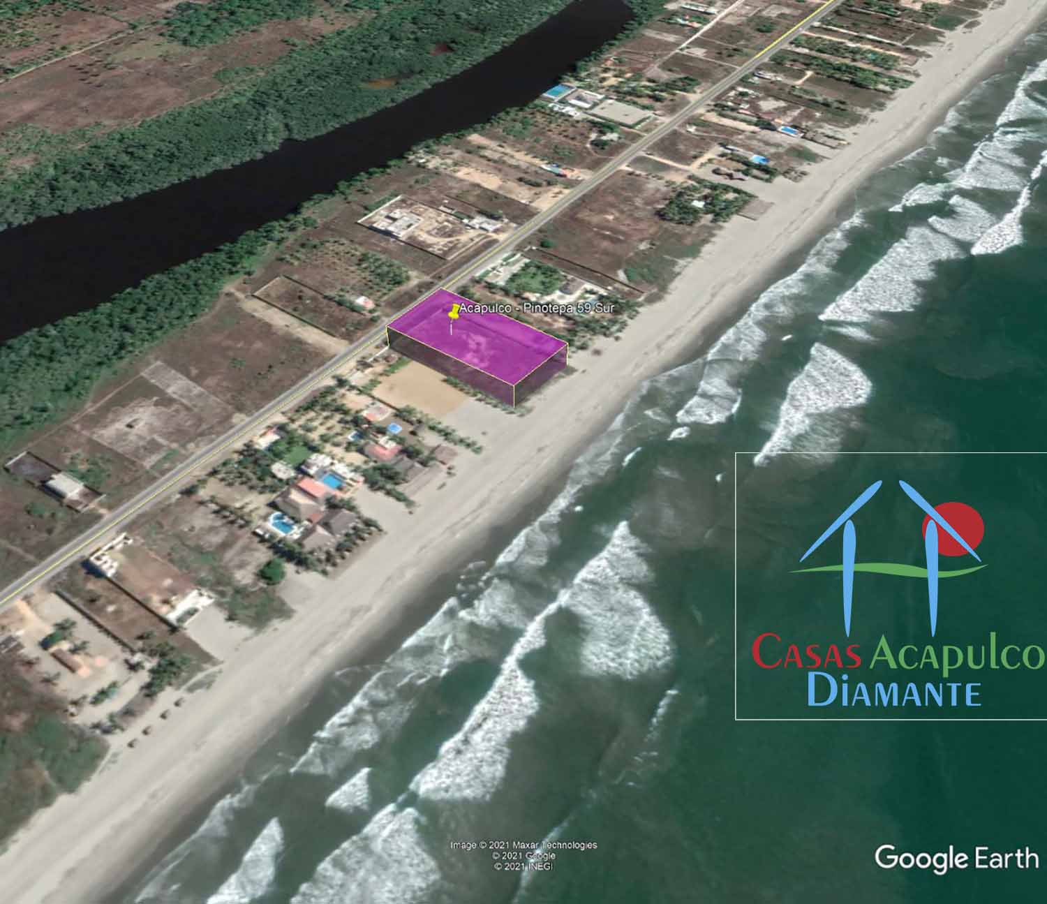 Terreno Barra Vieja Pinotepa 59 Sur - Ubicación satelital y entorno 4